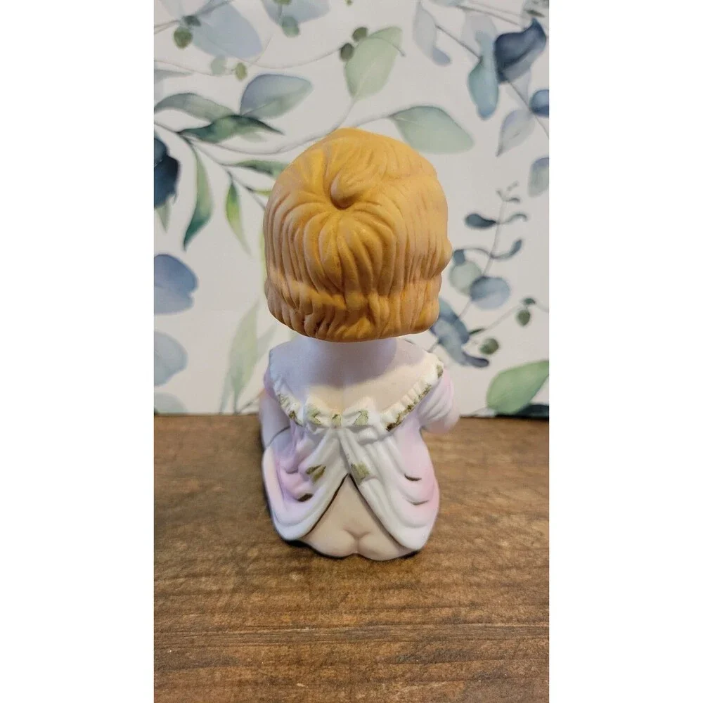 Antique Porcelain Bisque Piano Baby Girl Figurine - 1920's